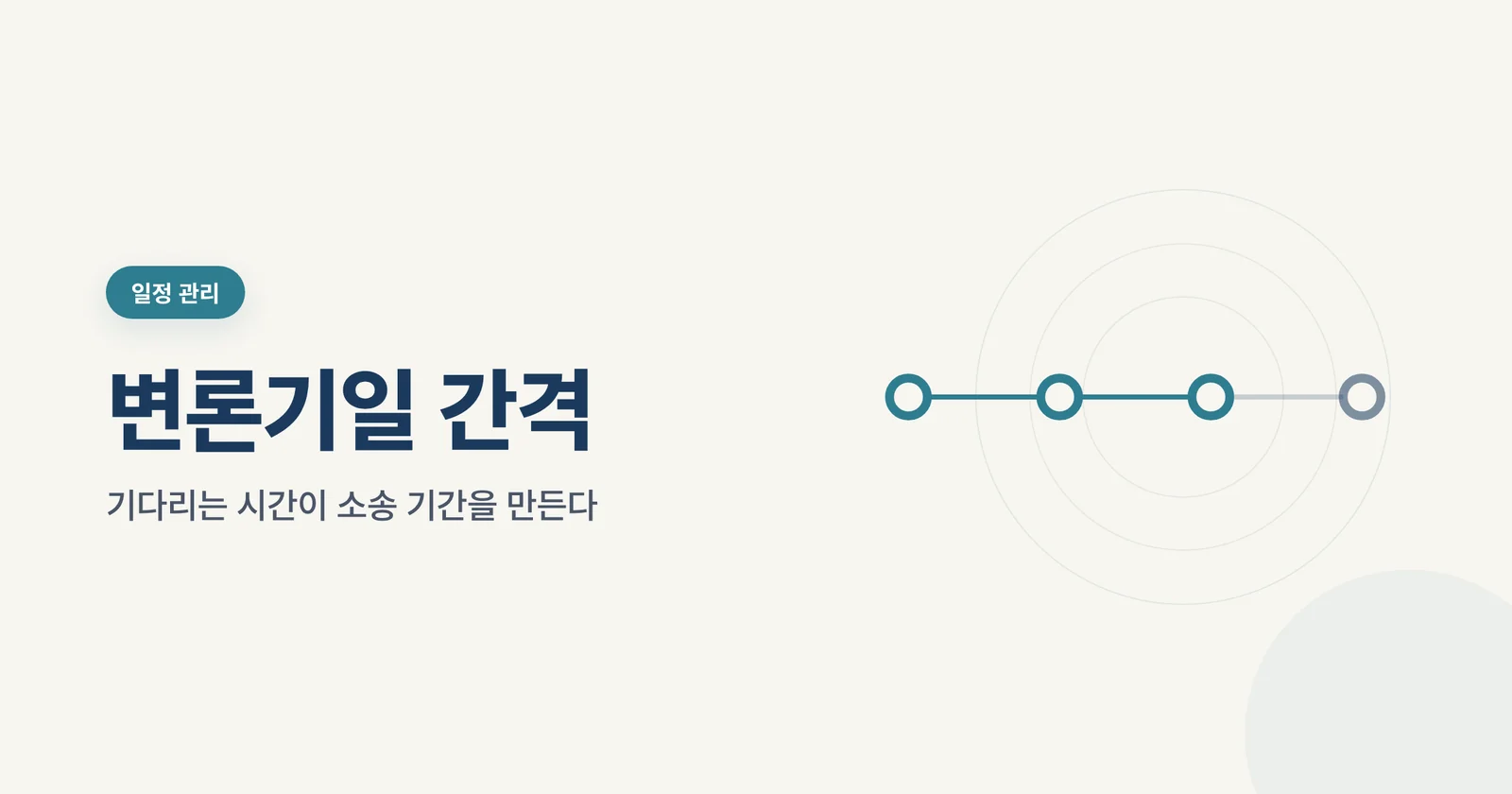변론기일은 왜 한 달 넘게 ...